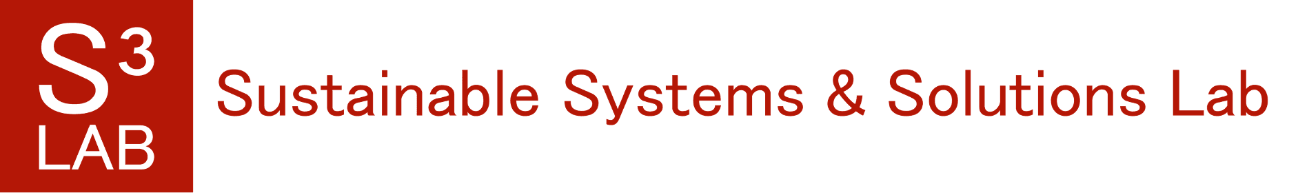 S³Lab: Sustainable Systems & Solutions Lab